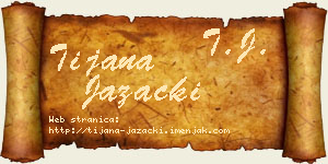 Tijana Jazački vizit kartica